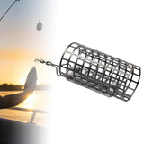 Maxbell Metal Feeder Cage with Swivel Feeder Holder Round for Carp Fishing Accessory 2.8cmx5.6cm