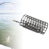 Maxbell Metal Feeder Cage with Swivel Feeder Holder Round for Carp Fishing Accessory 2.8cmx5.6cm