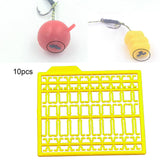 Maxbell 10Pieces Boilies Stopper Corn Catfish Carp Fishing Hair Stops Equipment Yellow