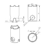 Maxbell Center Shaft Nut Socket Tool Portable Center Motor Bottom Support Tool