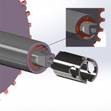 Maxbell Center Shaft Nut Socket Tool Portable Center Motor Bottom Support Tool