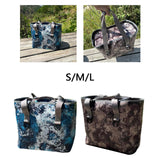 Maxbell Picnic Bag Storage Bag Handbag Picnic Basket for Shopping Camping Work S Blue