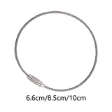 Maxbell 10Pcs Wire Keychain Cable Hanging Jewelry Luggage Tag Keyring Loop Holder 6.6cm