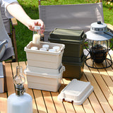Maxbell Outdoor Storage Box Camping Travel Hiking Barbecue BBQ Car Trunk Organizer Beige