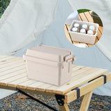Maxbell Outdoor Storage Box Camping Travel Hiking Barbecue BBQ Car Trunk Organizer Beige