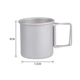 Maxbell Coffee Mug Camping Mug Foldable Handle 0.3L Lightweight for Touring Trips Silver