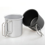 Maxbell Coffee Mug Camping Mug Foldable Handle 0.3L Lightweight for Touring Trips Silver