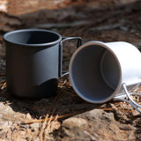 Maxbell Coffee Mug Camping Mug Foldable Handle 0.3L Lightweight for Touring Trips Silver