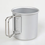 Maxbell Coffee Mug Camping Mug Foldable Handle 0.3L Lightweight for Touring Trips Silver