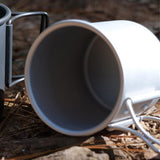 Maxbell Coffee Mug Camping Mug Foldable Handle 0.3L Lightweight for Touring Trips Silver