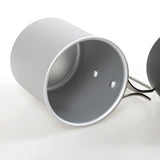 Maxbell Coffee Mug Camping Mug Foldable Handle 0.3L Lightweight for Touring Trips Silver