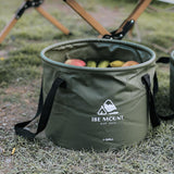 Maxbell Outdoor Water Container Multifunctional Ice Bucket Round for Camping Hiking 20L Green
