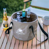 Maxbell Outdoor Water Container Multifunctional Ice Bucket Round for Camping Hiking 20L Coffee
