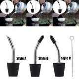 Maxbell Kettle Extension Nozzle Stainless Steel Dustproof for Hiking Camping style A