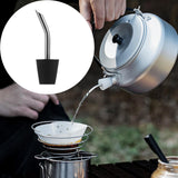 Maxbell Kettle Extension Nozzle Stainless Steel Dustproof for Hiking Camping style A