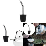 Maxbell Kettle Extension Nozzle Stainless Steel Dustproof for Hiking Camping style A