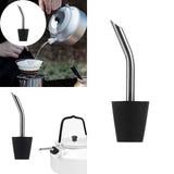 Maxbell Kettle Extension Nozzle Stainless Steel Dustproof for Hiking Camping style A