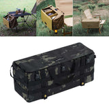Maxbell Armrest Side Organizer Outdoor Multi Pockets Camping Table Storage Bag Black Multicolor
