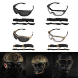 Maxbell Outdoor Goggles Glasses Adjustable Straps Unisex Eye Protection for Camping Black