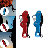 Maxbell Outdoor Rock Climbing Descender Self Braking Rappelling Gear for Downhill Red