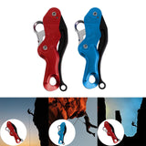 Maxbell Outdoor Rock Climbing Descender Self Braking Rappelling Gear for Downhill Red