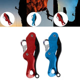 Maxbell Outdoor Rock Climbing Descender Self Braking Rappelling Gear for Downhill Red