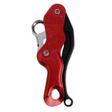 Maxbell Outdoor Rock Climbing Descender Self Braking Rappelling Gear for Downhill Red