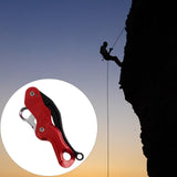 Maxbell Outdoor Rock Climbing Descender Self Braking Rappelling Gear for Downhill Red