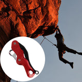 Maxbell Outdoor Rock Climbing Descender Self Braking Rappelling Gear for Downhill Red
