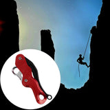 Maxbell Outdoor Rock Climbing Descender Self Braking Rappelling Gear for Downhill Red