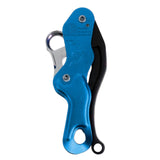 Maxbell Outdoor Rock Climbing Descender Self Braking Rappelling Gear for Downhill Blue