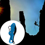 Maxbell Outdoor Rock Climbing Descender Self Braking Rappelling Gear for Downhill Blue