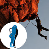 Maxbell Outdoor Rock Climbing Descender Self Braking Rappelling Gear for Downhill Blue