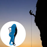 Maxbell Outdoor Rock Climbing Descender Self Braking Rappelling Gear for Downhill Blue