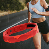 Maxbell Wristband Anti Static Silicone Silica Bracelet Indoor Exercises Yoga Red