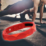 Maxbell Wristband Anti Static Silicone Silica Bracelet Indoor Exercises Yoga Red
