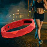 Maxbell Wristband Anti Static Silicone Silica Bracelet Indoor Exercises Yoga Red