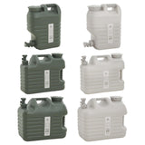 Maxbell Water Storage Tank with Faucet Water Jug Canister for BBQ Hiking Backpacking 12L Beige