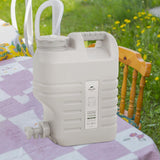 Maxbell Water Storage Tank with Faucet Water Jug Canister for BBQ Hiking Backpacking 12L Beige