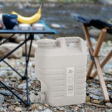 Maxbell Water Storage Tank with Faucet Water Jug Canister for BBQ Hiking Backpacking 12L Beige