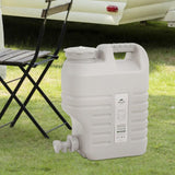 Maxbell Water Storage Tank with Faucet Water Jug Canister for BBQ Hiking Backpacking 12L Beige