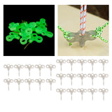 Maxbell Three Hook Threaded Nail Luminous Lightweight for Gardening Hiking Camping 10pcs