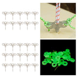 Maxbell Three Hook Threaded Nail Luminous Lightweight for Gardening Hiking Camping 10pcs