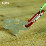Maxbell Three Hook Threaded Nail Luminous Lightweight for Gardening Hiking Camping 10pcs