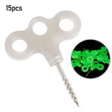 Maxbell Three Hook Threaded Nail Luminous Lightweight for Gardening Hiking Camping 15pcs