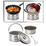 Maxbell Outdoor Fire Pit Stove Deck Yard Patio BBQ Grill Fire Bowl Wood Burning with Tongs