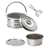 Maxbell Outdoor Fire Pit Stove Deck Yard Patio BBQ Grill Fire Bowl Wood Burning with Tongs and Mesh
