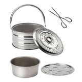 Maxbell Outdoor Fire Pit Stove Deck Yard Patio BBQ Grill Fire Bowl Wood Burning with Tongs and Mesh