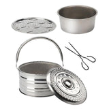 Maxbell Outdoor Fire Pit Stove Deck Yard Patio BBQ Grill Fire Bowl Wood Burning with Tongs and Mesh