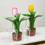 Maxbell Minimalist Tabletop Goblets Glass Holder Hanger for Kitchen Tabletop Wedding yellow